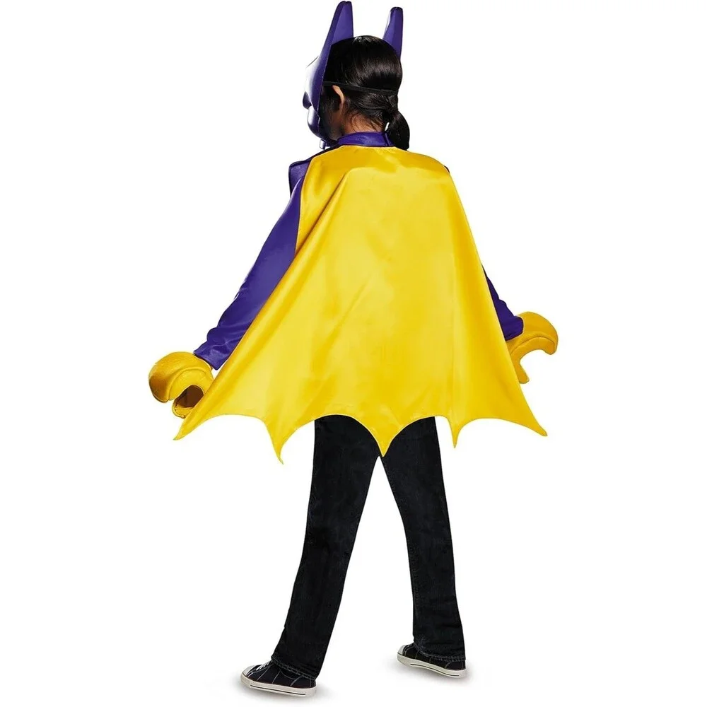 Batgirl LEGO Movie Deluxe Girls Costume M 7–8 – Tunic Cape Mask Mitts -No Pants - Picture 6 of 16